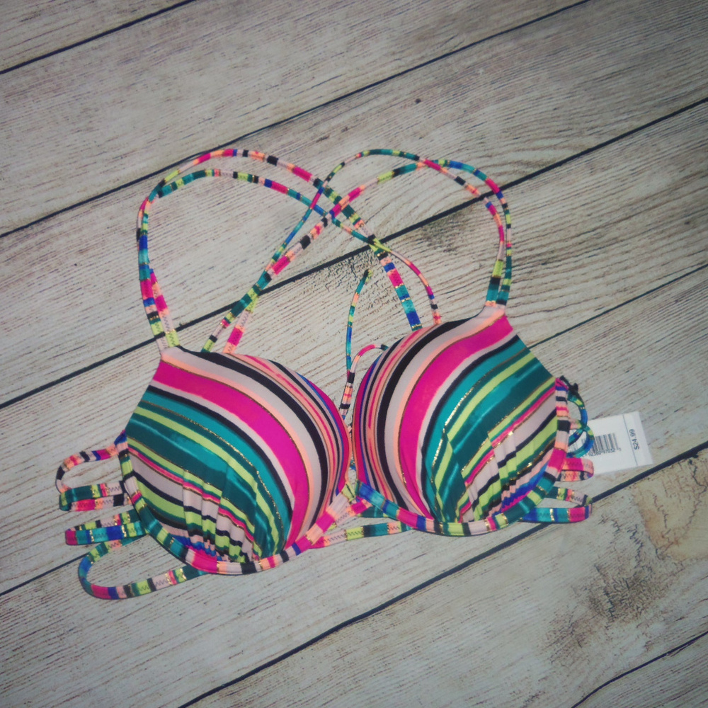 Shade & Shore Push-Up Halter Bikini Top